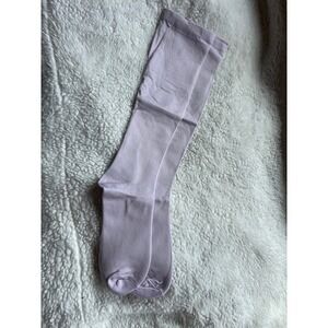 Lavender Purple Ribbed Knee High Socks S/M Lightweight Breathable Long Socks
